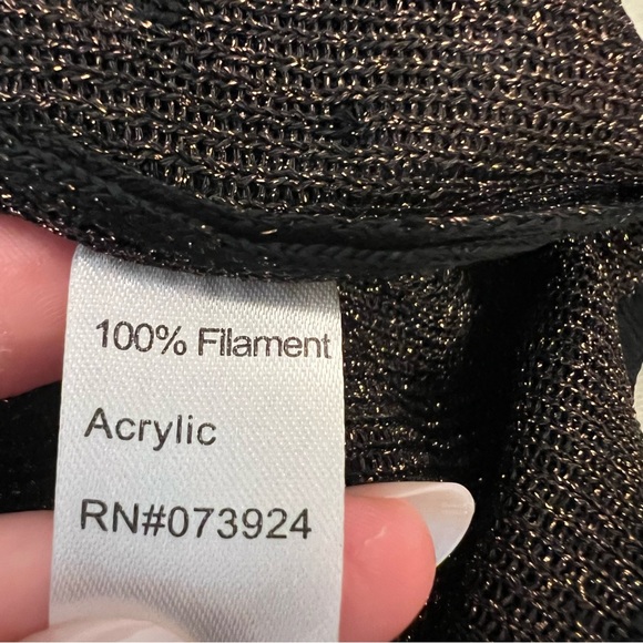 Ming Wang Ombré Bronze Black Beaded Zip Knit Jacket Size Medium Like‎ New - Picture 8 of 9